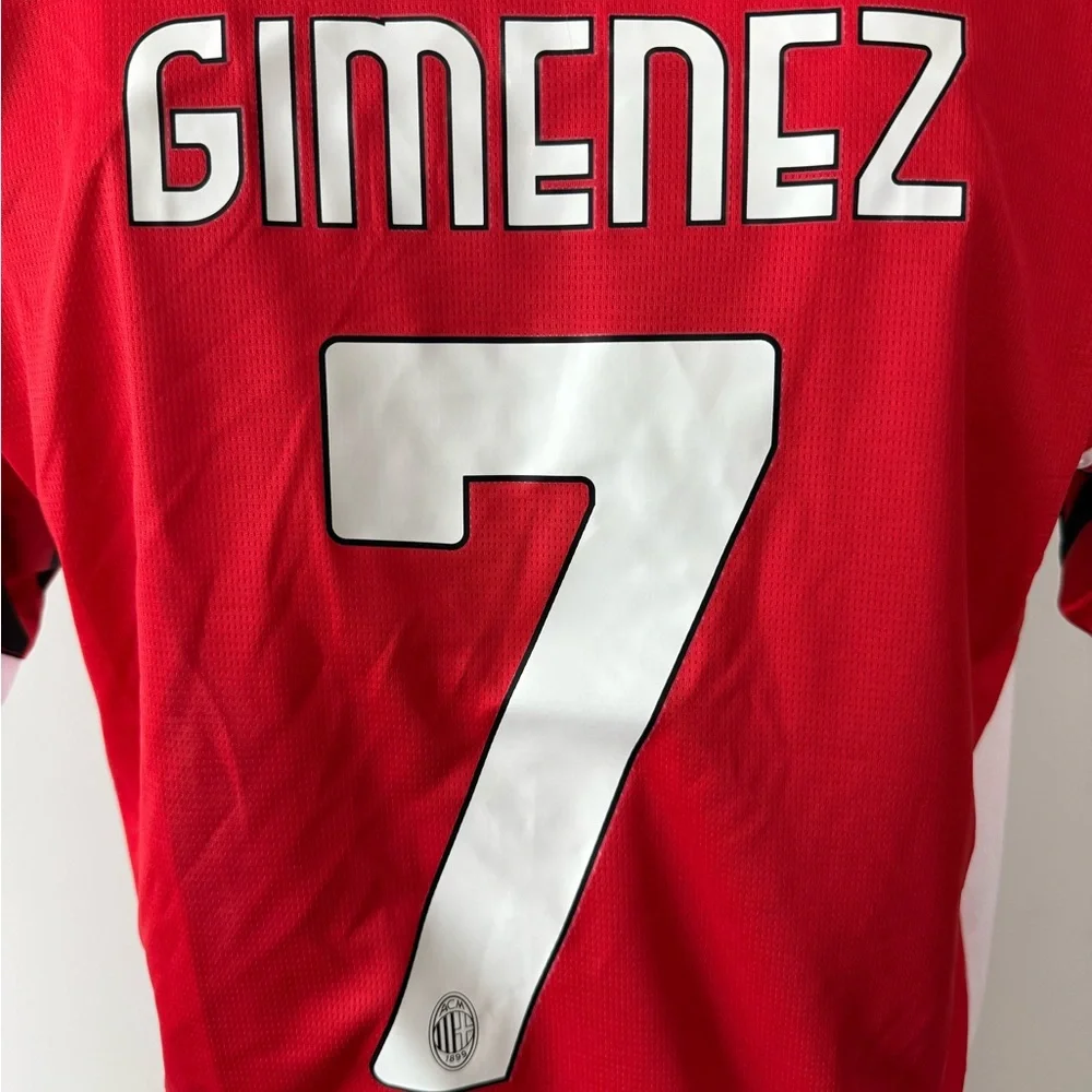 Santiago Gimenez #7 AC Milan New Men’s Serie A Puma Home Soccer Jersey - Picture 8 of 10
